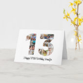 Carte Joyeux 13e anniversaire numéro 13 Collage photo pe (Fleur jaune)