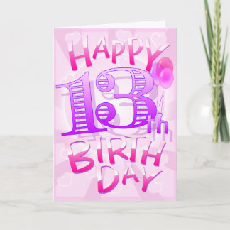 Carte Joyeux 13ème anniversaire