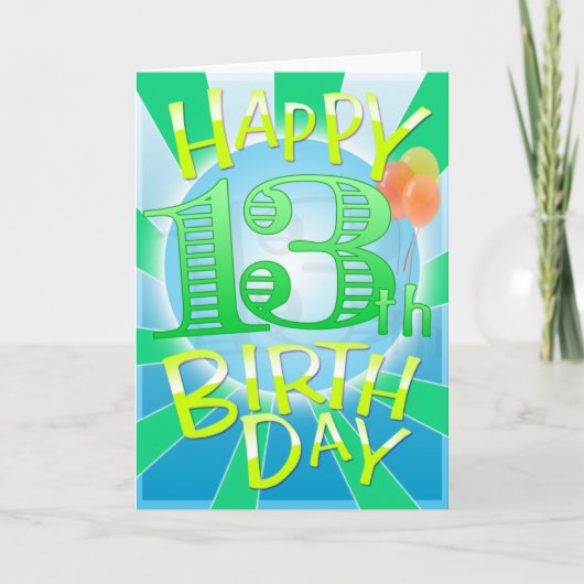Carte Joyeux 13ème anniversaire (Devant)