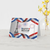 Carte Joyeux 14 juillet (Fleur jaune)