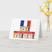 Carte Joyeux 14 juillet (Fleur jaune)