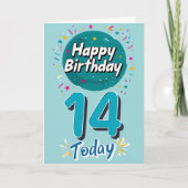 Carte Joyeux 14e anniversaire (Devant)