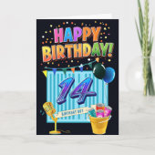 Carte Joyeux 14e anniversaire (Devant)