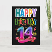 Carte Joyeux 14e anniversaire (Devant)