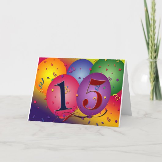 Carte Joyeux 15e anniversaire (Devant)