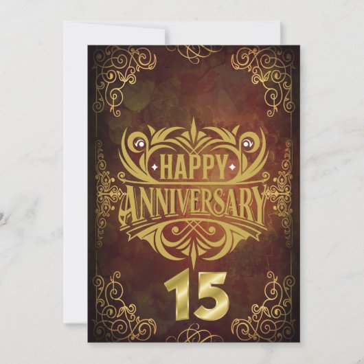 Carte Joyeux 15e Anniversaire (Devant)