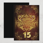 Carte Joyeux 15e Anniversaire (Devant / Derrière)