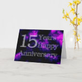 Carte Joyeux 15e anniversaire de mariage (Fleur jaune)