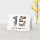 Carte Joyeux 15e anniversaire numéro 15 Collage photo pe (Fleur jaune)