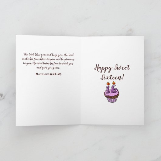 Carte Joyeux 16 ans (Intérieur)