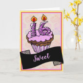 Carte Joyeux 16 ans (Fleur jaune)