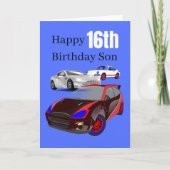 Carte Joyeux 16e anniversaire de fils (Devant)