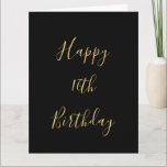 Carte Joyeux 16e anniversaire Golden Yellow Custom Age N<br><div class="desc">Conçu avec un modèle de texte jaune doré pour le message "Joyeux Seizième anniversaire" que vous pouvez modifier pour customiser et aussi un arrière - plan de couleur personnalisé!</div>