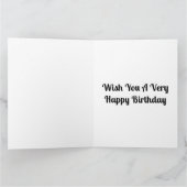 Carte Joyeux 16e anniversaire rose noir couleur âge (Intérieur)