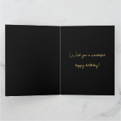 Carte Joyeux 16e anniversaire Seize Gold Black Cute pers (Intérieur)