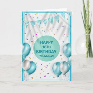 Carte Joyeux 16ème anniversaire