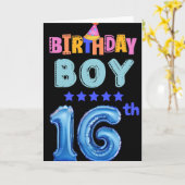 Carte Joyeux 16ème anniversaire (Fleur jaune)