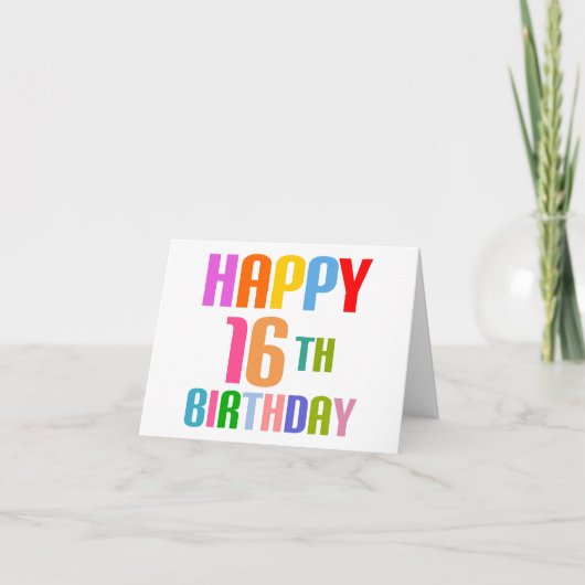Carte Joyeux 16ème anniversaire (Devant)