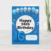 Carte Joyeux 16ème anniversaire (Devant)