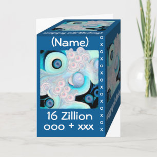 Carte Joyeux 16ème anniversaire - 16 Zillion de câlins e