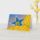 Carte Joyeux 16ème anniversaire à mon étoile préférée de (Fleur jaune)