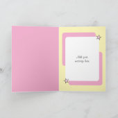 Carte Joyeux 16ème anniversaire nom rose jaune (Intérieur)