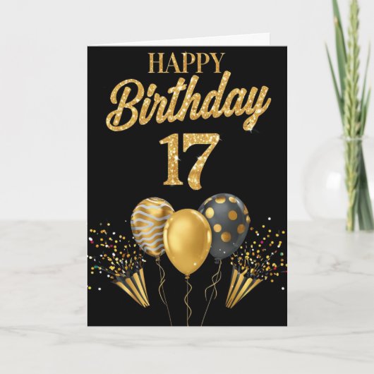 Carte Joyeux 17ème anniversaire (Devant)