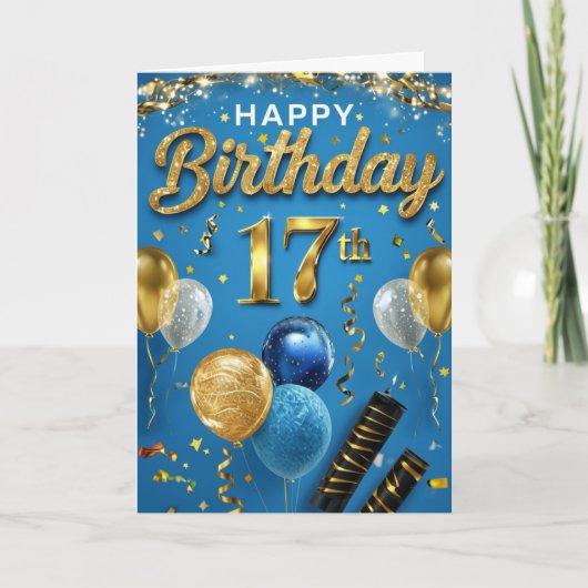 Carte Joyeux 17ème anniversaire (Devant)