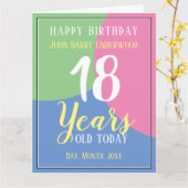 Carte Joyeux 18e anniversaire (Fleur jaune)