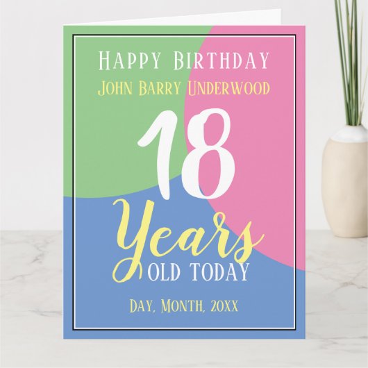 Carte Joyeux 18e anniversaire (Devant)