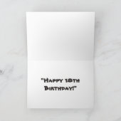 Carte "Joyeux 18e anniversaire !" (Intérieur)