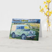 Carte "Joyeux 18e anniversaire !" (Fleur jaune)