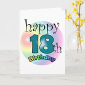 Carte Joyeux 18e Anniversaire (Fleur jaune)