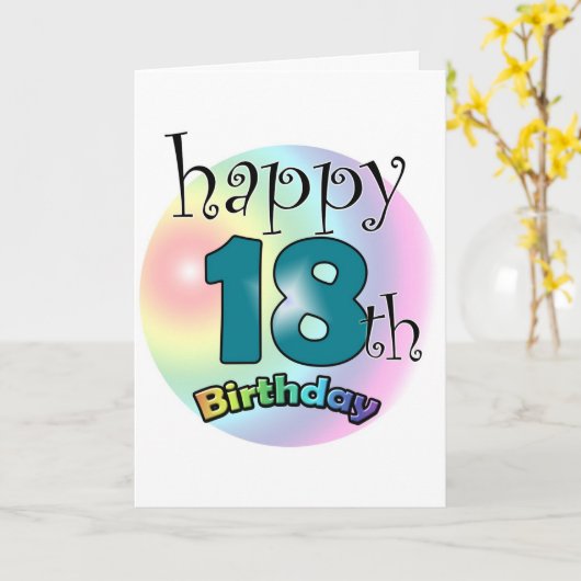 Carte Joyeux 18e Anniversaire (Fleur jaune)