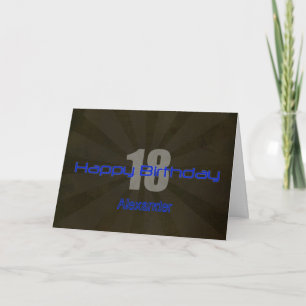 Carte Joyeux 18e anniversaire Ado noir et gris