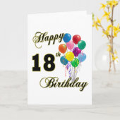 Carte Joyeux 18e anniversaire cadeaux (Fleur jaune)