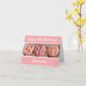 Carte Joyeux 18e Anniversaire Cupcake (Fleur jaune)