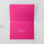 Carte Joyeux 18e anniversaire Nom Ornate Hot Pink Gold (Intérieur)