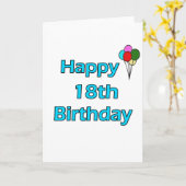 Carte Joyeux 18ème anniversaire (Fleur jaune)