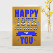 Carte Joyeux 18ème anniversaire (Fleur jaune)