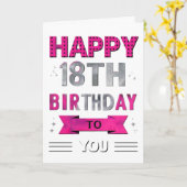 Carte Joyeux 18ème anniversaire (Fleur jaune)