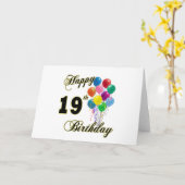 Carte Joyeux 19e anniversaire Merchandise (Fleur jaune)