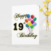 Carte Joyeux 19e anniversaire Merchandise (Fleur jaune)