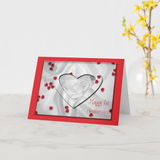 Carte Joyeux 1er Anniversaire (Fleur jaune)