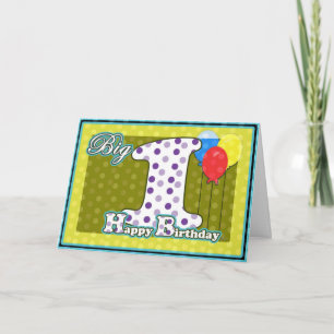 Carte Joyeux 1er Anniversaire Ballons Premier grand anni