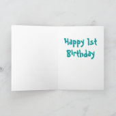 Carte Joyeux 1er Anniversaire Chat (Intérieur)
