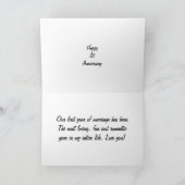 Carte JOYEUX 1er ANNIVERSAIRE CHÉRI (Intérieur)