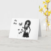 Carte JOYEUX 1er ANNIVERSAIRE CHÉRI (Fleur jaune)