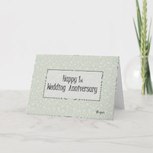 Carte Joyeux 1er anniversaire de mariage