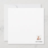 Carte Joyeux 1er Anniversaire Félicitations, Nom & Chiot (Dos)